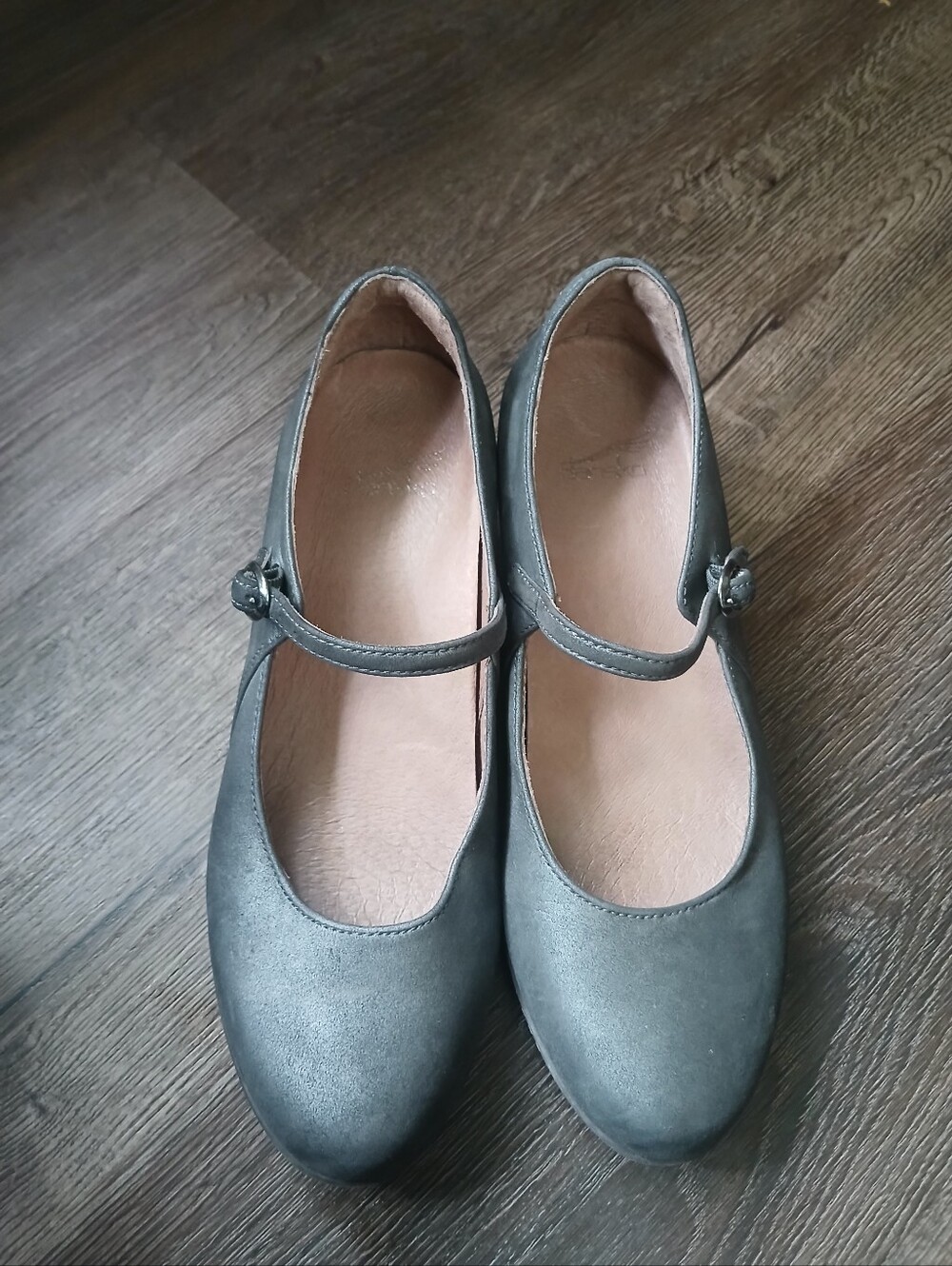 Dansko Loralie Mary Jane Gray wedge Strap Size 38